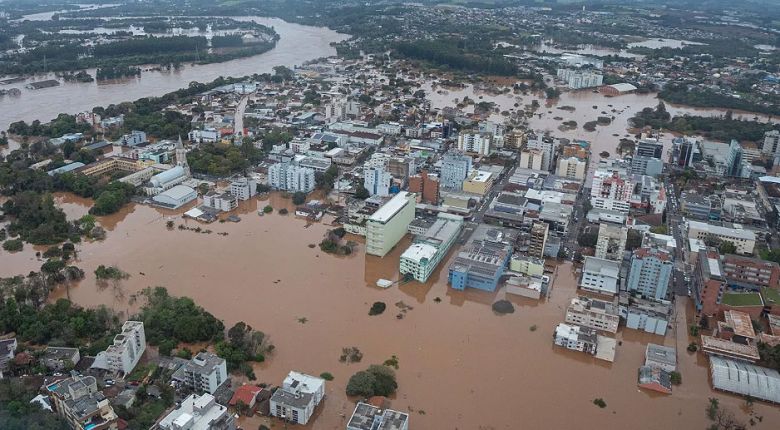 Imagem de arquivo mostra a enchente histrica que atingiu o Vale do Taquari em setembro deste ano. Crdito: Governo do Rio Grande do Sul. 